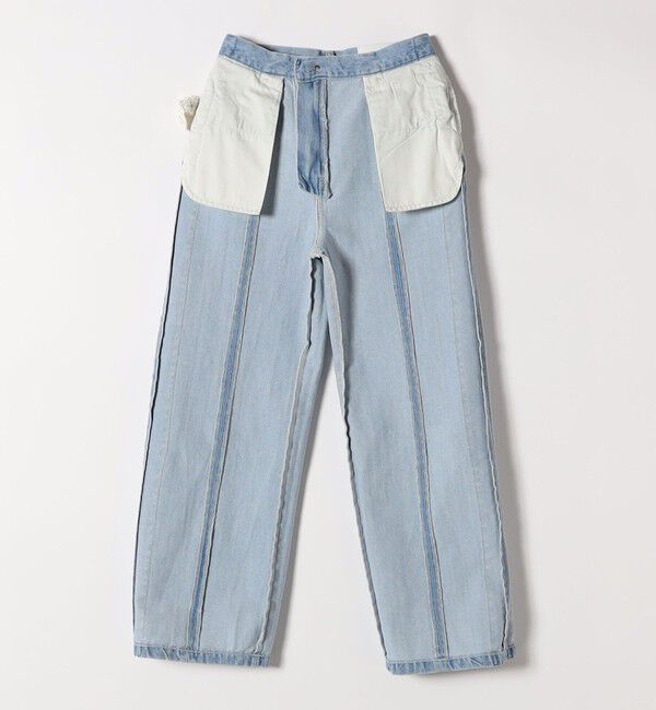 SHIPS any「SHIPS any:〈洗濯機可能〉サイドライン ストレート ワイド デニム パンツ［SHIPS any DENIM］」|デニム|