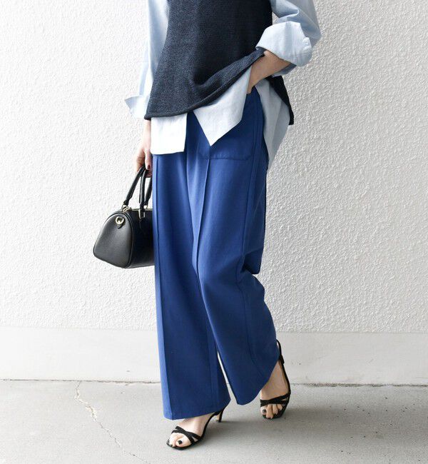 SHIPS any「SHIPS any:〈洗濯機可能〉インレイ ピンタック ストレッチ イージー パンツ」|その他|