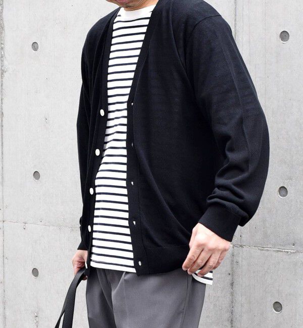 SHIPS any「SHIPS any:〈手洗い可能〉ハイゲージ リネンミックス サマーニット カーディガン 25SS◇」|カーディガン|