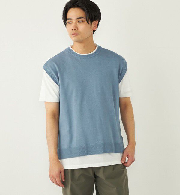 SHIPS Colors 「SHIPS Colors:〈洗濯機可能〉ベスト Tシャツ アンサンブル◇」|ニット・セーター|