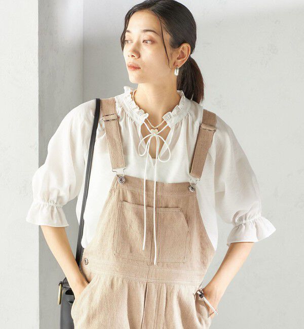 SHIPS for women「《予約》〈手洗い可能〉麻 コットン オールインワン」|オールインワン|