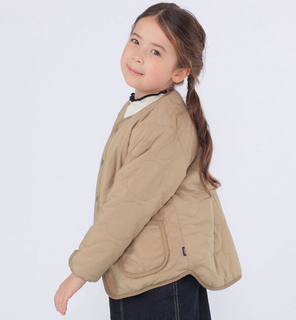 SHIPS KIDS「SHIPS KIDS:100～130cm/〈洗濯機可能〉ボア&times;キルティング リバーシブル ブルゾン」|ブルゾン・スタジャン|