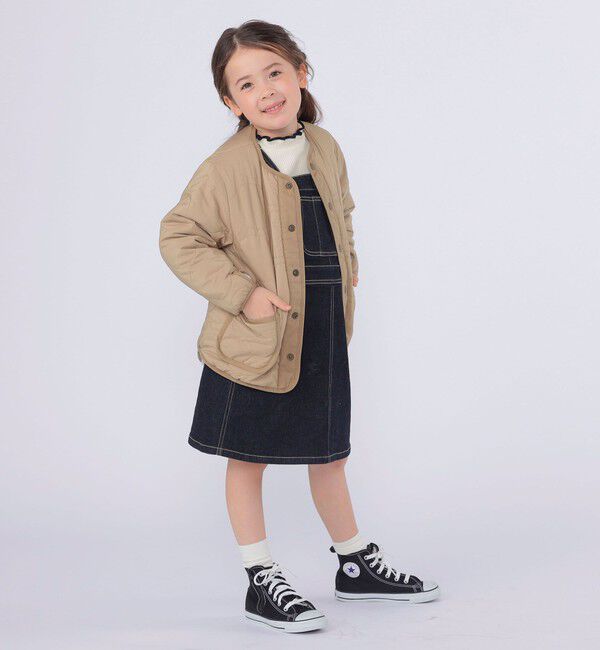 SHIPS KIDS「SHIPS KIDS:100～130cm/〈洗濯機可能〉ボア&times;キルティング リバーシブル ブルゾン」|ブルゾン・スタジャン|