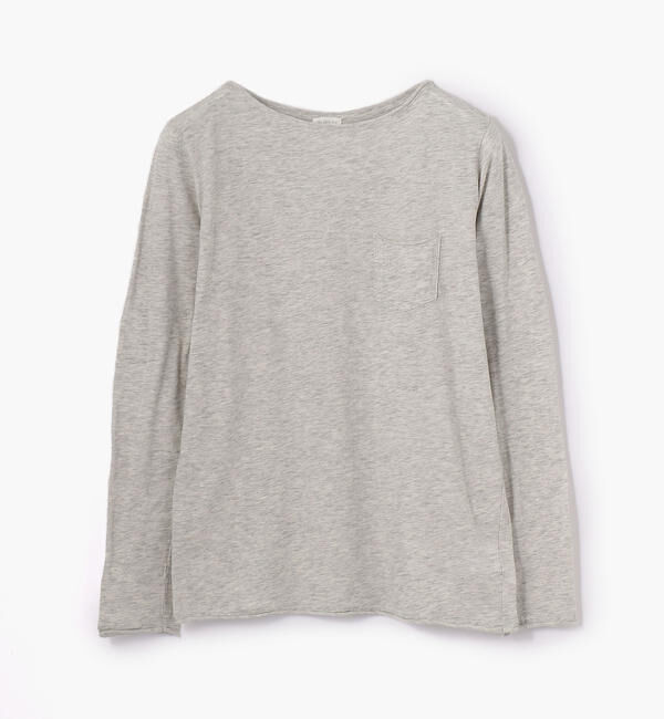 GALERIE VIE「コットン ボートネックプルオーバー」|Tシャツ・カットソー|13 ライトグレー