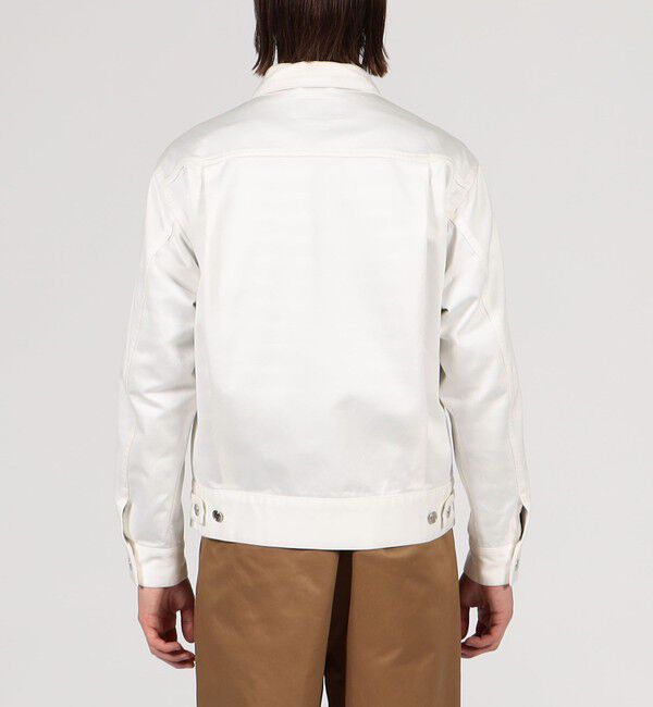 TOMORROWLAND MENS「コットンサテン トラッカージャケット」|ブルゾン・スタジャン|