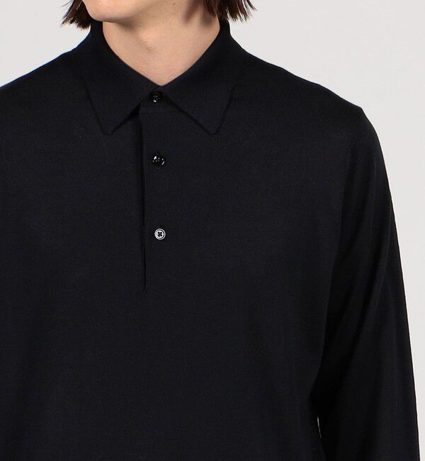 TOMORROWLAND MENS「TOMORROWLAND TRICOT スーパーファインメリノウール ニットポロシャツ S WOOL」|ニット・セーター|