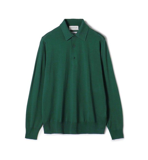 TOMORROWLAND MENS「TOMORROWLAND TRICOT スーパーファインメリノウール ニットポロシャツ S WOOL」|ニット・セーター|57 カーキ