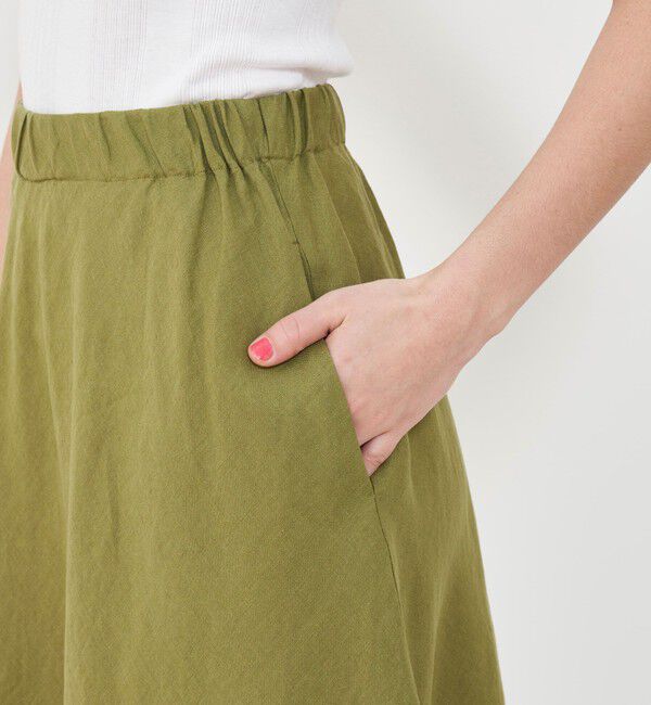 GALERIE VIE「リネンポプリン フレアマキシスカート」|フレア|