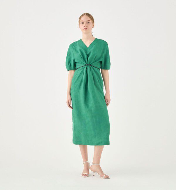 TOMORROWLAND collection「スムースリネン Vネックワンピース」|ワンピース|