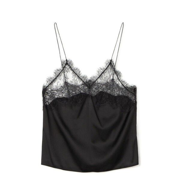 DES PRES「シルクストレッチサテン キャミソール」|シャツ・ブラウス|19 ブラック