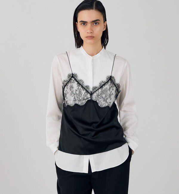 DES PRES「シルクストレッチサテン キャミソール」|シャツ・ブラウス|