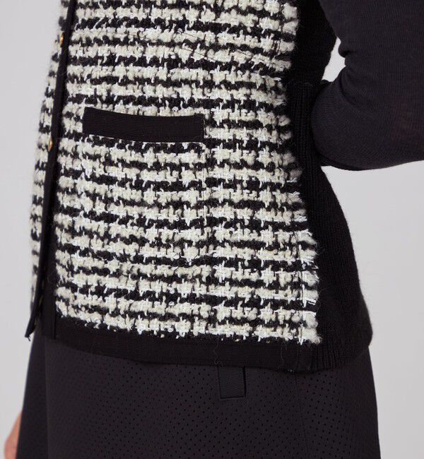 Ballsey「ニットコンビツイード フレンチスリーブジレ」|ベスト・ジレ|