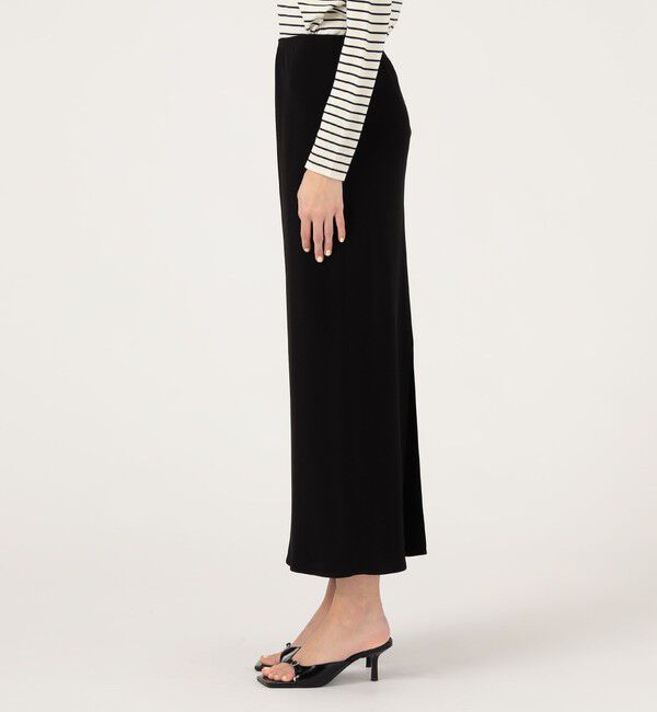 DES PRES「ライトダブルクロス エラスティックストレートスカート」|タイト|