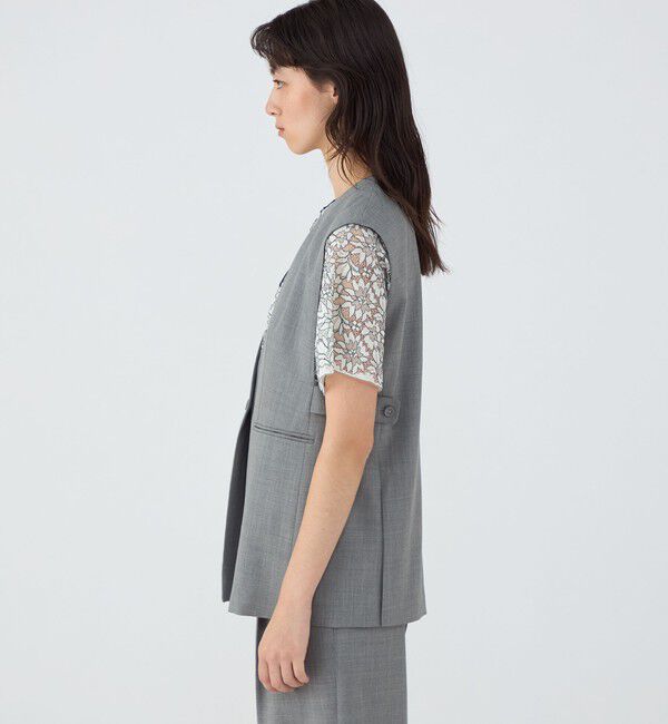 TOMORROWLAND collection「ファインウーステッドウール カラーレスジレ」|ベスト・ジレ|