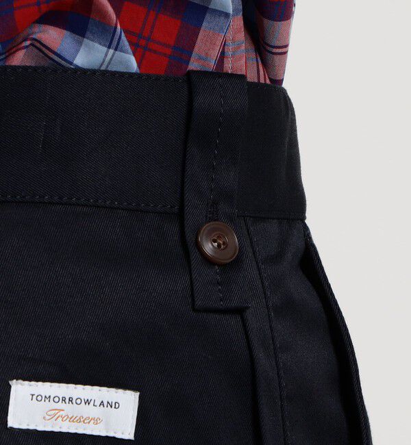 TOMORROWLAND MENS「スーピマコットン チノクロス バレルパンツ」|チノ|