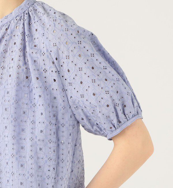 Ballsey「ボイルスクエアエンブロイダリー パフスリーブブラウス」|シャツ・ブラウス|