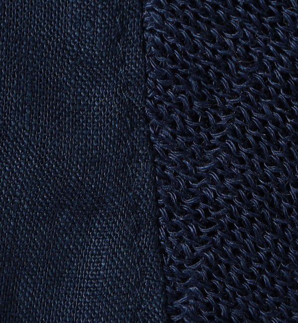 TOMORROWLAND MENS「リネンニットコンビ ハーフスリーブシャツ」|ニット・セーター|