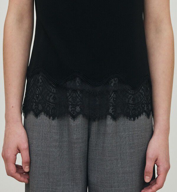 DES PRES「レースコンビニット ドレーププルオーバー」|ニット・セーター|