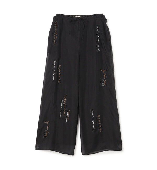 DES PRES「メッセージエンブロイダリー ドローストリングパンツ」|その他|18 ブラック系