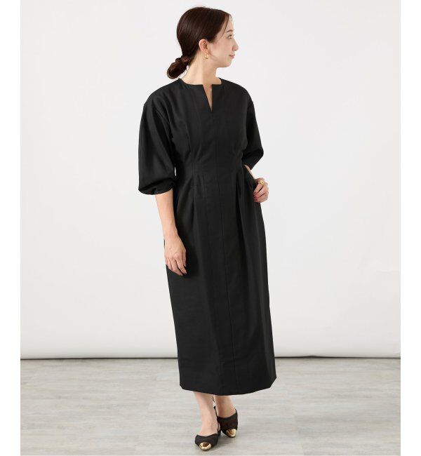 VERMEIL par iena「《追加》P/Ryツイルウエストシェイプワンピース」|ワンピース|