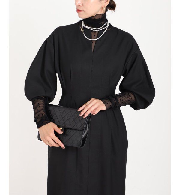 VERMEIL par iena「《追加》P/Ryツイルウエストシェイプワンピース」|ワンピース|