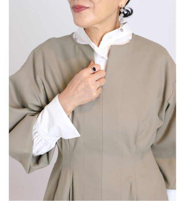 VERMEIL par iena「《追加》P/Ryツイルウエストシェイプワンピース」|ワンピース|