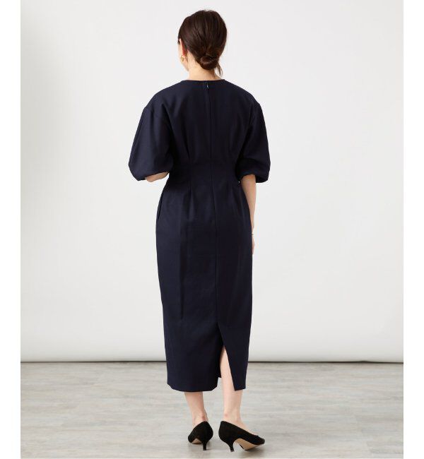 VERMEIL par iena「《追加》P/Ryツイルウエストシェイプワンピース」|ワンピース|