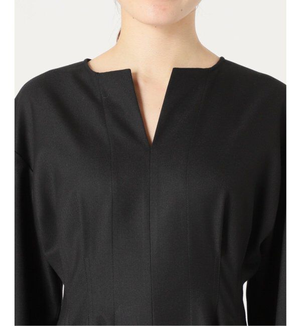 VERMEIL par iena「《追加》P/Ryツイルウエストシェイプワンピース」|ワンピース|