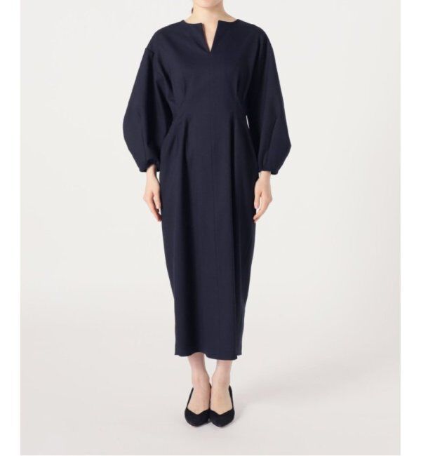 VERMEIL par iena「《追加》P/Ryツイルウエストシェイプワンピース」|ワンピース|