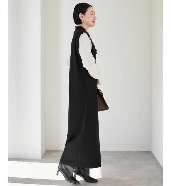 VERMEIL par iena「woolmix フリルリブニットワンピース」|ワンピース|