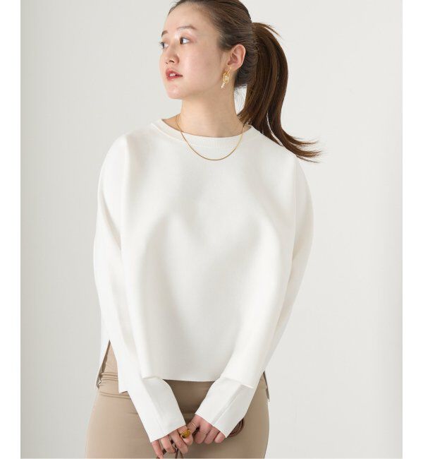 IENA「ファインコットンスムースプルオーバー」|ニット・セーター|