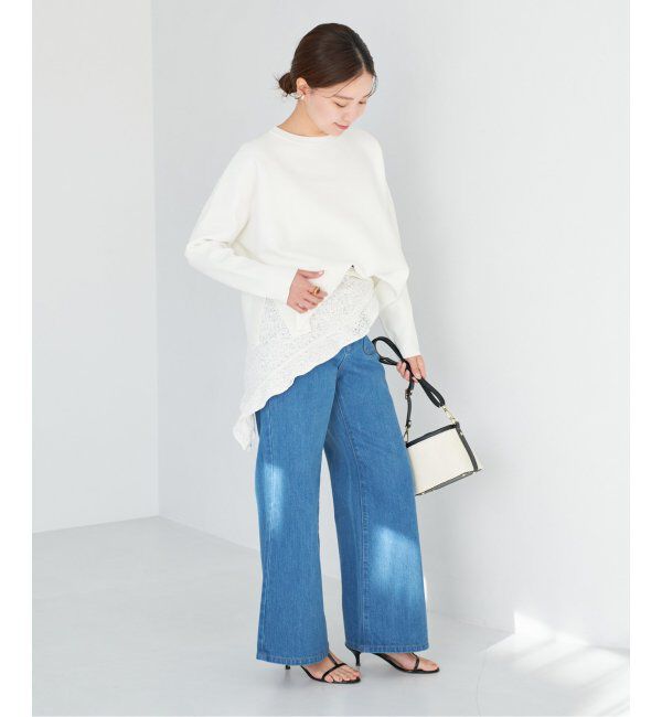 IENA「ファインコットンスムースプルオーバー」|ニット・セーター|