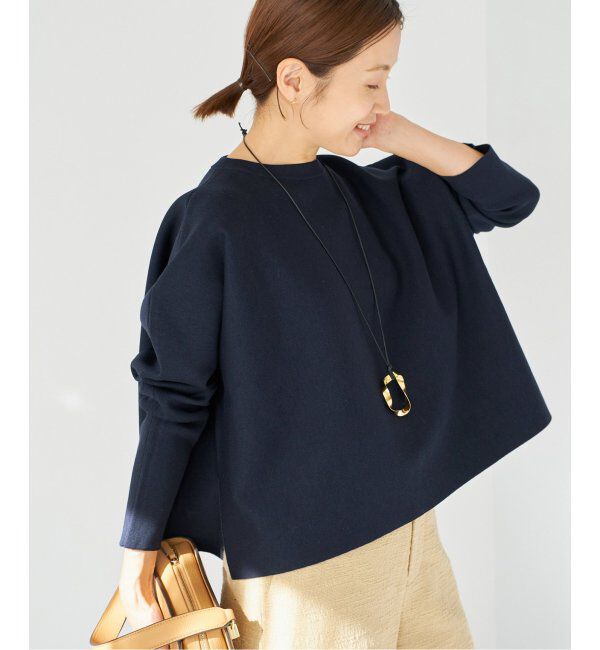 IENA「ファインコットンスムースプルオーバー」|ニット・セーター|