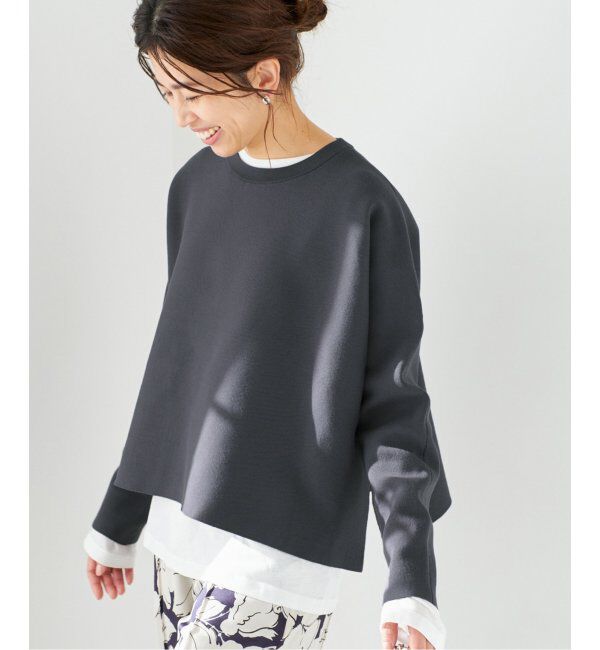 IENA「ファインコットンスムースプルオーバー」|ニット・セーター|