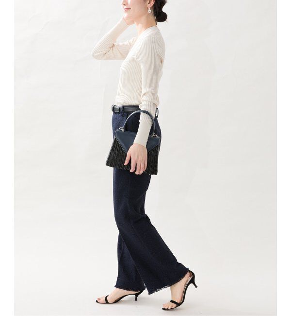 VERMEIL par iena「イタリア糸 RIB Vネックプルオーバー」|ニット・セーター|