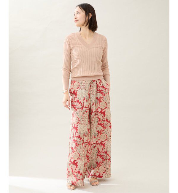 VERMEIL par iena「イタリア糸 RIB Vネックプルオーバー」|ニット・セーター|