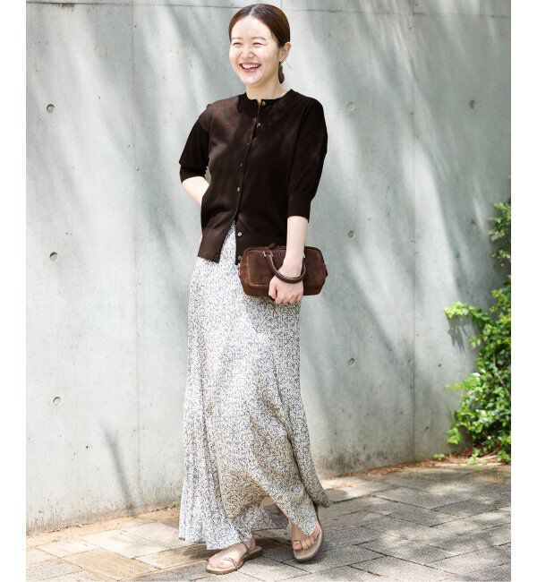 IENA「《追加2》LEVITAクルーカーディガン」|カーディガン|