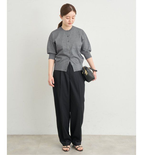 IENA「《追加2》LEVITAクルーカーディガン」|カーディガン|