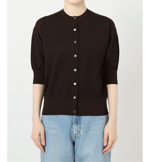 IENA「《追加2》LEVITAクルーカーディガン」|カーディガン|