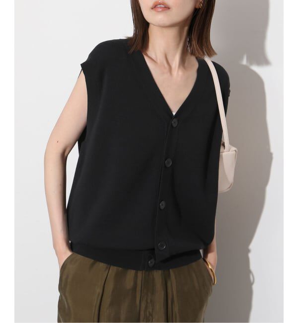 SLOBE IENA「《WEB限定/追加》総針Vネック ニットベスト」|ベスト・ジレ|