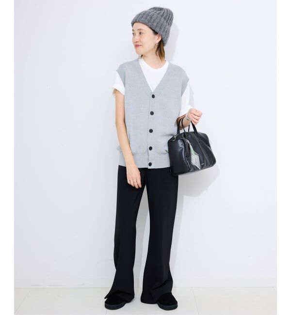 SLOBE IENA「《WEB限定/追加》総針Vネック ニットベスト」|ベスト・ジレ|