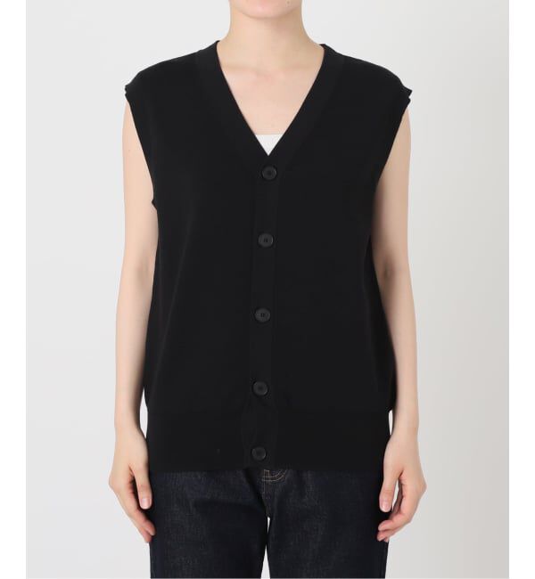 SLOBE IENA「《WEB限定/追加》総針Vネック ニットベスト」|ベスト・ジレ|