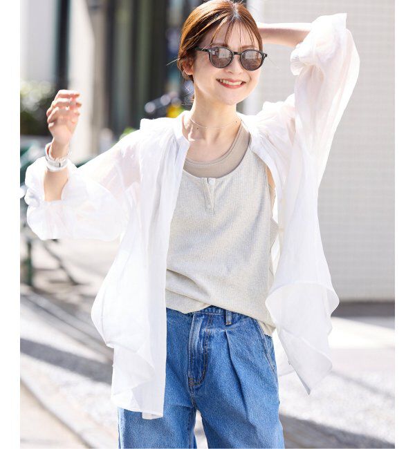 SLOBE IENA「《追加》ラミースキッパーシャツ」|シャツ・ブラウス|ホワイト