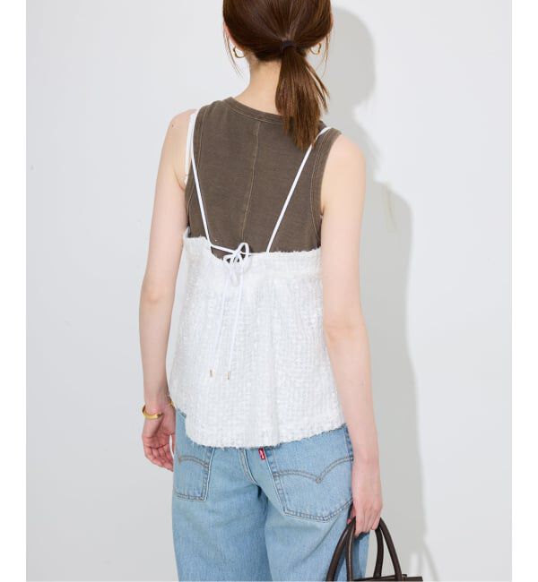 SLOBE IENA「シアーリボンキャミソール」|シャツ・ブラウス|