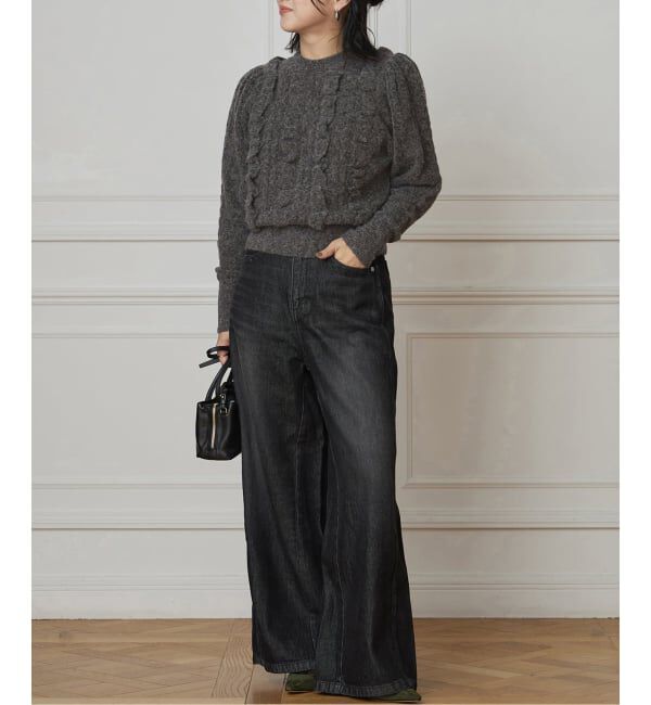 IENA LA BOUCLE「《追加》IENA LA BOUCLE ソフトデニムシルエットパンツ2」|デニム|