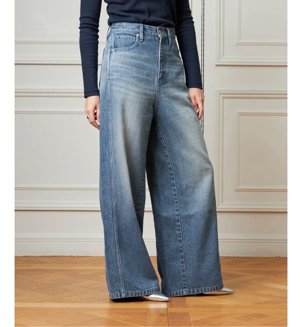 IENA LA BOUCLE「《追加》IENA LA BOUCLE ソフトデニムシルエットパンツ2」|デニム|