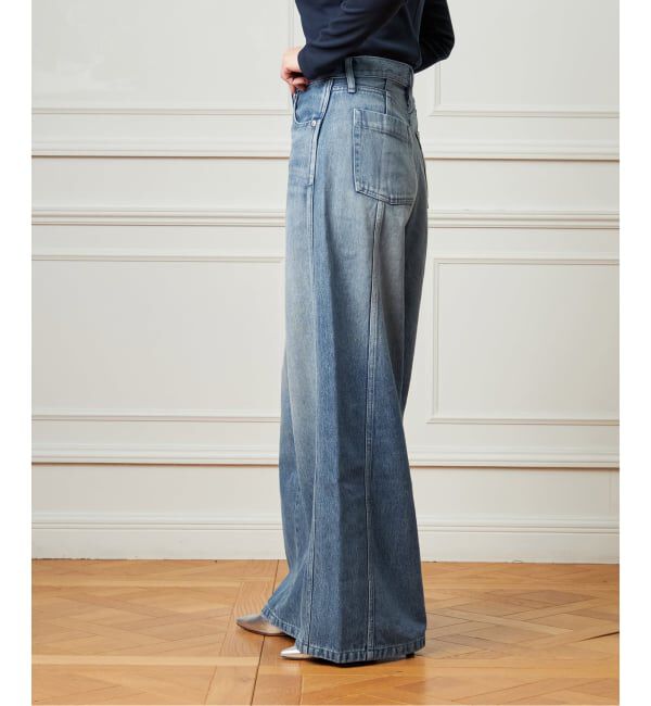 IENA LA BOUCLE「《追加》IENA LA BOUCLE ソフトデニムシルエットパンツ2」|デニム|