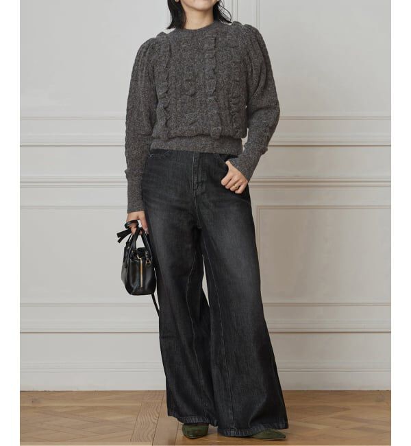IENA LA BOUCLE「《追加》IENA LA BOUCLE ソフトデニムシルエットパンツ2」|デニム|