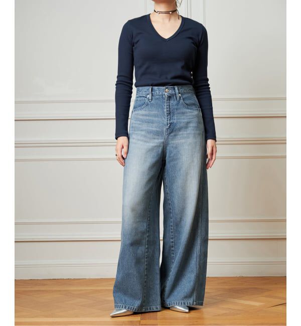 IENA LA BOUCLE「《追加》IENA LA BOUCLE ソフトデニムシルエットパンツ2」|デニム|