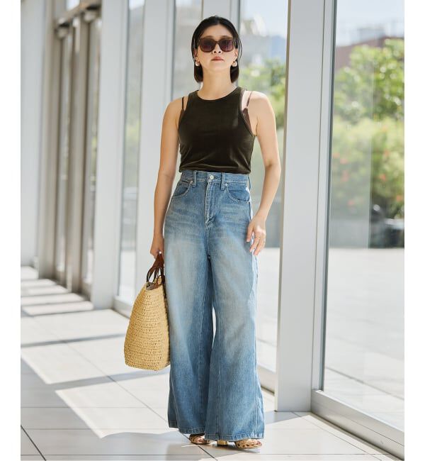 IENA LA BOUCLE「《追加》IENA LA BOUCLE ソフトデニムシルエットパンツ2」|デニム|